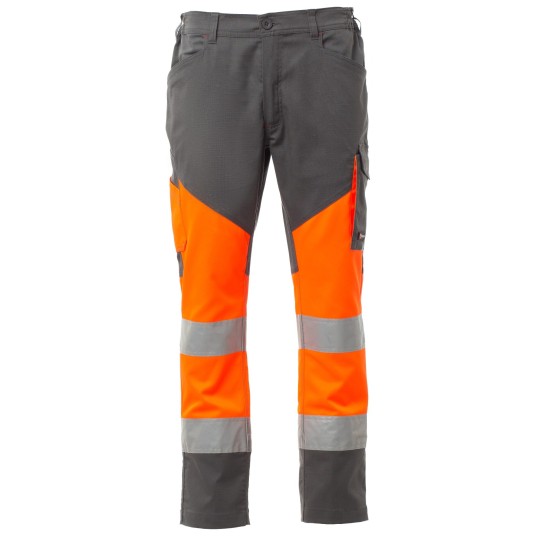 SPODNIE ROBOCZE WORKING SUMMER - ARANCIONE FLUO-SMOKE