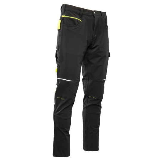 SPODNIE SOFTSHELL DO PASA SEVEN KINGS RIVAL - CZARNY-ŻÓŁTY