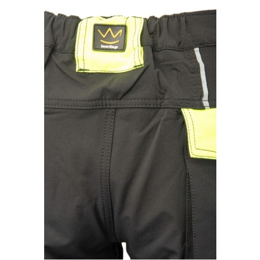 SPODNIE SOFTSHELL DO PASA SEVEN KINGS RIVAL - CZARNY-ŻÓŁTY