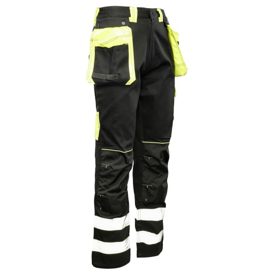 SPODNIE STRETCH DO PASA SEVEN KINGS SOLAR ODBLASK - ŻÓŁTY