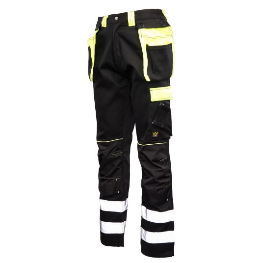 SPODNIE STRETCH DO PASA SEVEN KINGS SOLAR ODBLASK - ŻÓŁTY