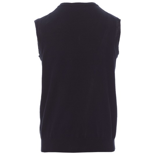 SWETER BEZ RĘKAWÓW W SEREK DESK - GRANATOWY