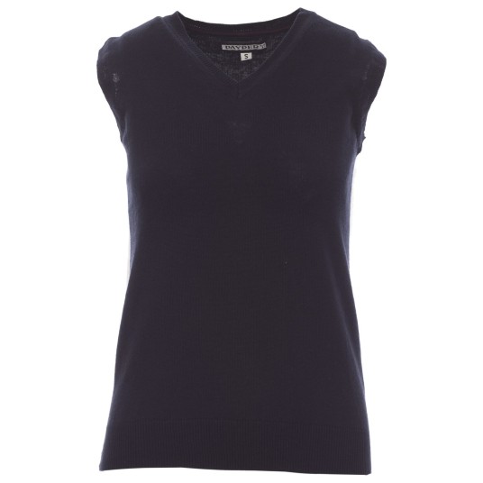 SWETER BEZ RĘKAWÓW W SEREK DESK LADY - GRANATOWY