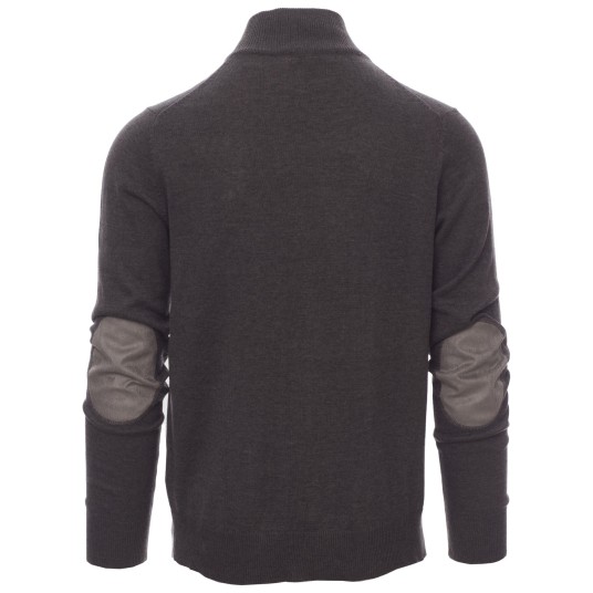 SWETER NA ZAMEK BOARDING MELANGE - SZARY POPIELATY MELANŻ