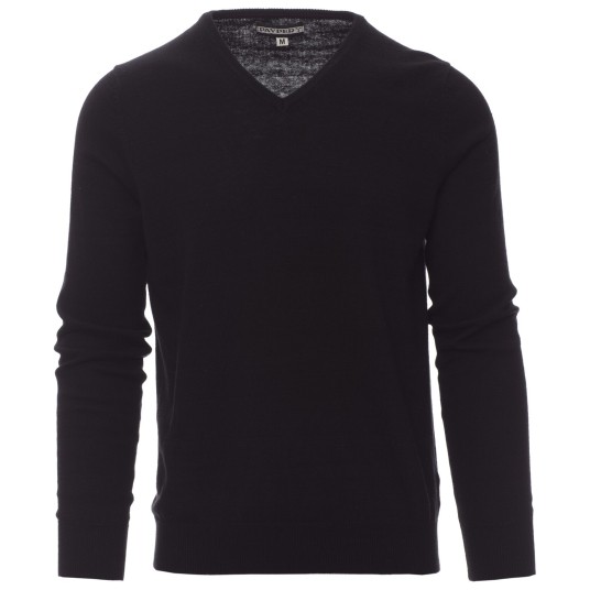 SWETER W SEREK BUSINESS - CZARNY