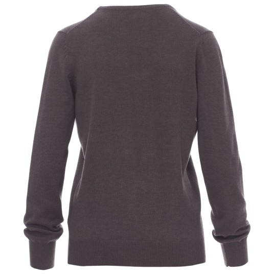 SWETER W SEREK BUSINESS LADY MELANGE - SZARY POPIELATY MELANŻ