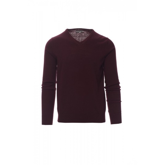 SWETER W SEREK MĘSKI BUSINESS - BORDOWY