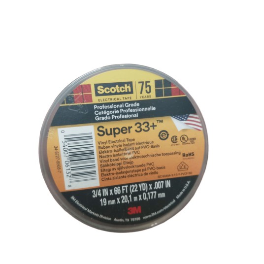 TAŚMA IZOLACYJNA 3M SCOTCH-SUPER 33+ - CZARNA