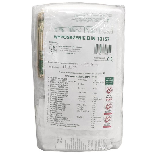 WYPOSAŻENIE DO APTECZKI DIN13157