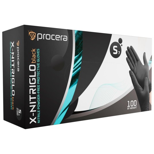X-NITRILGLO BLACK RĘKAWICE NITRYLOWE CZARNE 100 SZT