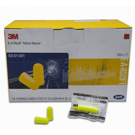 ZATYCZKI 3M EAR SOFT YELLOW NEONS (250PAR)
