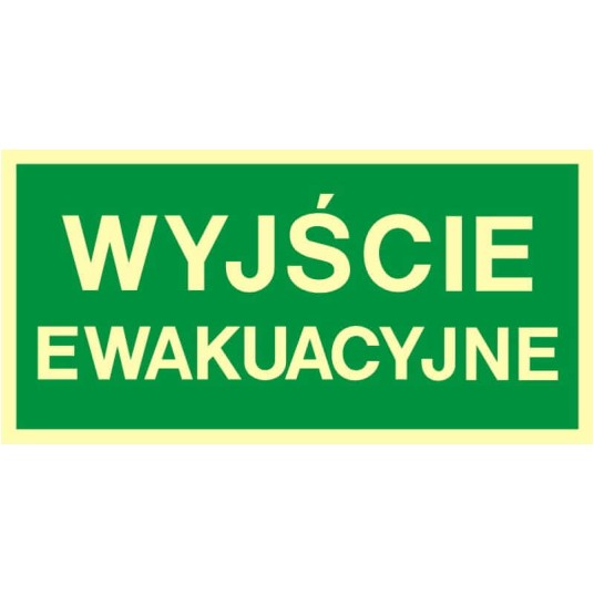 ZNAK EWAKUACYJNY - WYJŚCIE EWAKUACYJNE - AA 001 CE PS