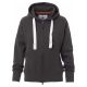BLUZA NA ZAMEK Z KAPTUREM DALLAS+LADY - ANTRACYTOWY