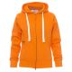 BLUZA NA ZAMEK Z KAPTUREM DALLAS+LADY - POMARAŃCZOWY