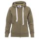 BLUZA NA ZAMEK Z KAPTUREM DALLAS+LADY - ZIELONY WOJSKOWY