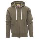 BLUZA NA ZAMEK Z KAPTUREM DALLAS+ - ZIELONY WOJSKOWY