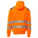 BLUZA NA ZAMEK Z KAPTUREM LEADER - POMARAŃCZOWY FLUO-GRANATOWY