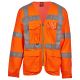 KAMIZELKA OSTRZEGAWCZA LONG EXO - POMARAŃCZOWY FLUO