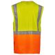 KAMIZELKA ROBOCZA EXTRA - ŻÓŁTY FLUO - POMARAŃCZOWY FLUO