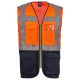 KAMIZELKA ROBOCZA EXTROVERT - POMARAŃCZOWY FLUO-GRANATOWY