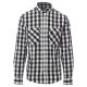 KOSZULA DŁUGI RĘKAW LABRADOR - CZARNY-BIAŁY W KRATKĘ