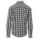 KOSZULA DŁUGI RĘKAW LABRADOR - CZARNY-BIAŁY W KRATKĘ