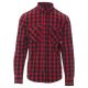 KOSZULA DŁUGI RĘKAW LABRADOR - CZERWONY-CZARNY W KRATKĘ