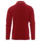 KOSZULKA POLO DŁUGI RĘKAW AVIAZIONE - CZERWIEŃ MARSOWA-WŁOCHY