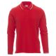 KOSZULKA POLO DŁUGI RĘKAW AVIAZIONE - CZERWONY-WŁOCHY