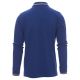 KOSZULKA POLO DŁUGI RĘKAW AVIAZIONE - KRÓLEWSKI NIEBIESKI-WŁOCHY