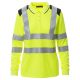 KOSZULKA POLO DŁUGI RĘKAW GUARD+WINTER LADY - ŻÓŁTY FLUO-GRANATOWY