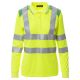 KOSZULKA POLO DŁUGI RĘKAW GUARD+WINTER LADY - ŻÓŁTY FLUO-ŻELOWY ZIELONY