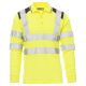 KOSZULKA POLO DŁUGI RĘKAW GUARD+WINTER - ŻÓŁTY FLUO-GRANATOWY