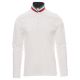 KOSZULKA POLO DŁUGI RĘKAW LONG NATION - BIAŁY-WŁOCHY