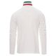 KOSZULKA POLO DŁUGI RĘKAW LONG NATION - BIAŁY-WŁOCHY