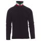 KOSZULKA POLO DŁUGI RĘKAW LONG NATION - CZARNY-WŁOCHY