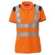 KOSZULKA POLO KRÓTKI RĘKAW GUARD+LADY - POMARAŃCZOWY FLUO-GRANATOWY