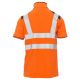 KOSZULKA POLO KRÓTKI RĘKAW GUARD+ - POMARAŃCZOWY FLUO-GRANATOWY