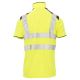 KOSZULKA POLO KRÓTKI RĘKAW GUARD+ - ŻÓŁTY FLUO-GRANATOWY