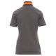 KOSZULKA POLO KRÓTKI RĘKAW MEMPHIS LADY - ZADYMIONY-ŻYWY POMARAŃCZOWY-CZARNY