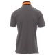 KOSZULKA POLO KRÓTKI RĘKAW MEMPHIS - ZADYMIONY-ŻYWY POMARAŃCZOWY-CZARNY