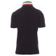 KOSZULKA POLO KRÓTKI RĘKAW NATION - CZARNY-WŁOCHY