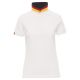 KOSZULKA POLO KRÓTKI RĘKAW NATION LADY - BIAŁY-NIEMCY
