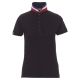 KOSZULKA POLO KRÓTKI RĘKAW NATION LADY - CZARNY-FRANCJA