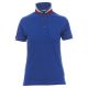 KOSZULKA POLO KRÓTKI RĘKAW NATION LADY - KRÓLEWSKI NIEBIESKI-WŁOCHY