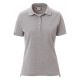 KOSZULKA POLO KRÓTKI RĘKAW NATION LADY MELANGE - SZARY MELANŻ-WŁOCHY