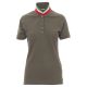 KOSZULKA POLO KRÓTKI RĘKAW NATION LADY - ZIELONY WOJSKOWY-WŁOCHY