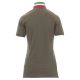 KOSZULKA POLO KRÓTKI RĘKAW NATION LADY - ZIELONY WOJSKOWY-WŁOCHY