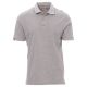 KOSZULKA POLO KRÓTKI RĘKAW NATION MELANGE - SZARY MELANŻ-WŁOCHY