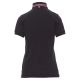 KOSZULKA POLO KRÓTKI RĘKAW NAUTIC LADY - CZARNY-BIAŁO-FUKSJOWY FLUO